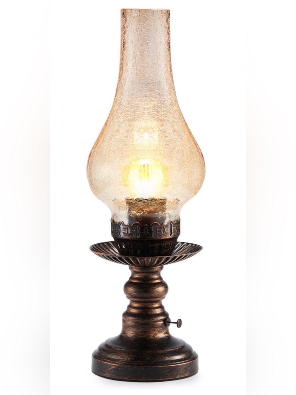 UMEXUS Vintage Rechargeable Cordless Table Lamp, Small Battery Powered Lamp